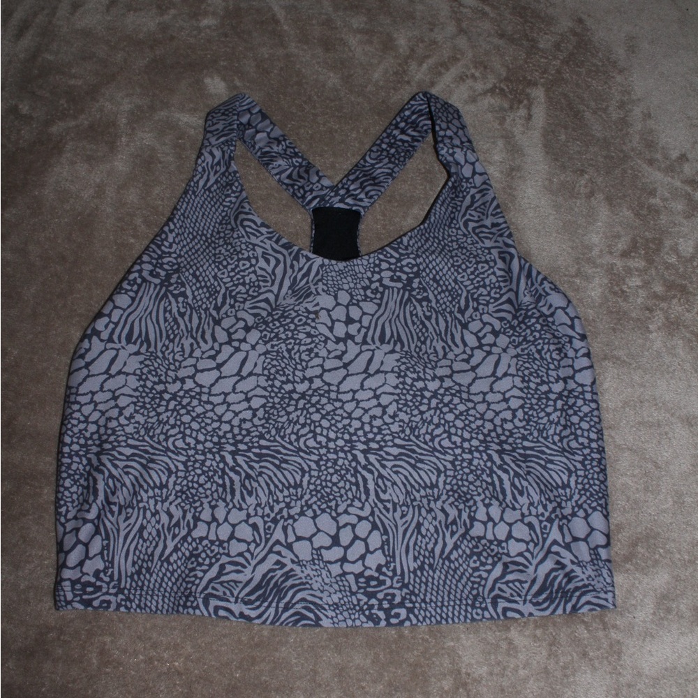 Target Black and Gray Patterned Sports Bra